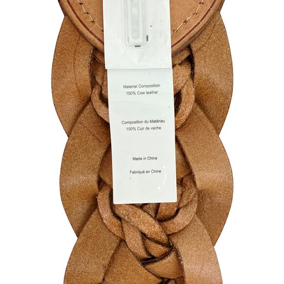 POLO RALPH LAUREN Double-Braided Leather Belt Natural S main image 3
